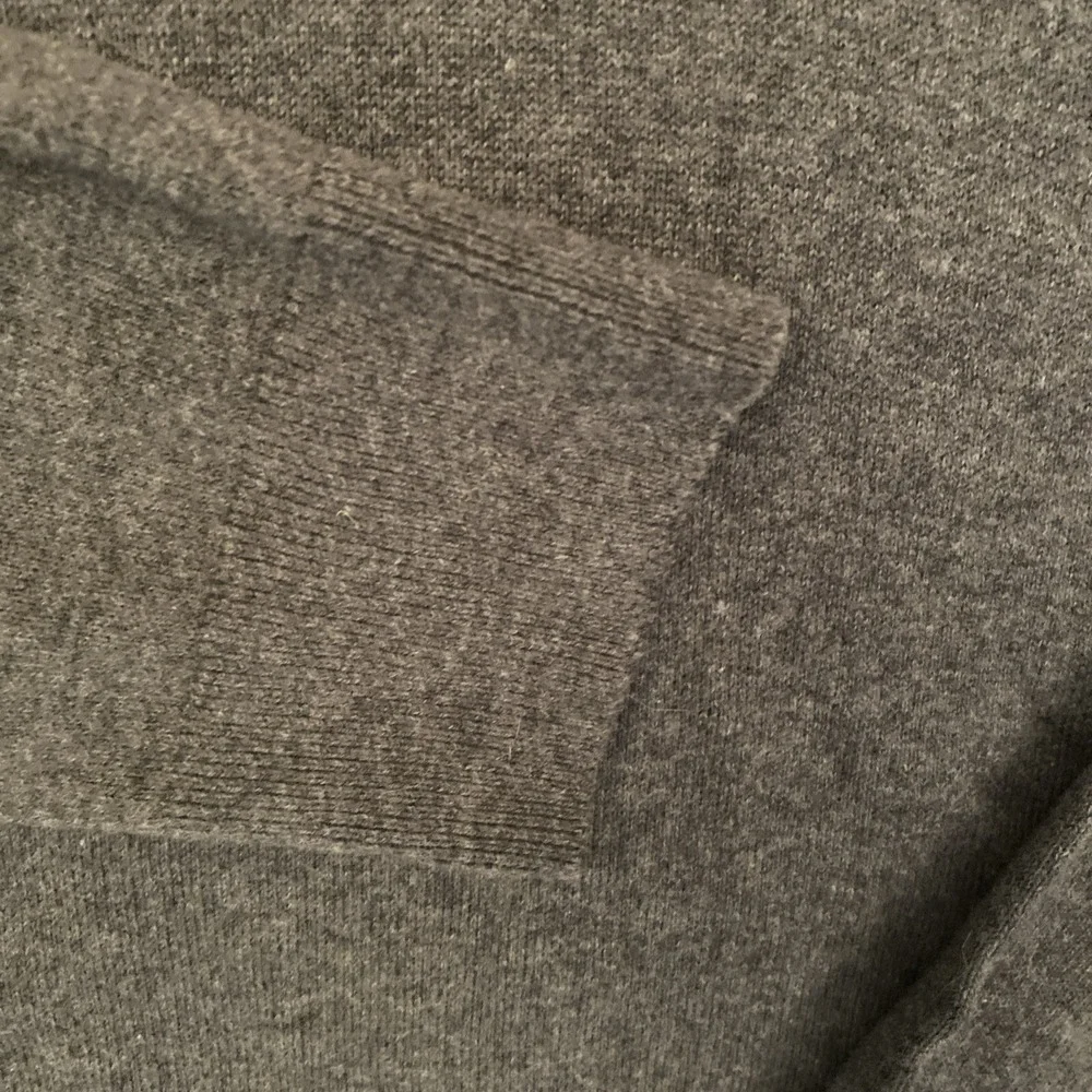Men's Banana Republic Premium Luxe Yarn Quarter Zip Sweater Silk Cashmere Gray L